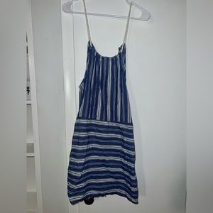 Blue and white striped dress with tassel tie, Women’s size S, hardly worn